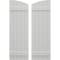Ekena Millwork Americraft 5-Board (2 Batten) Wood Joined Board-n-Batten Shutters w/Ellipt Top, ARW101BE518X77STH, PR ARW101BE518X77STH - alternate 1